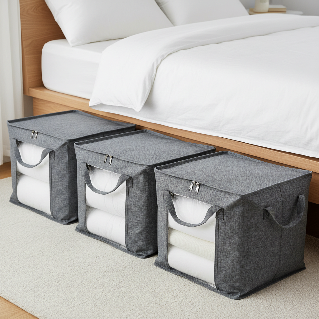 Bolsas de almacenamiento con cremallera para guardar bajo la cama