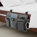 Organizador lateral de cama con bolsillos para móvil y accesorios